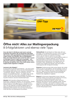 DM-Tipp: Öffne mich! Alles zur Mailingverpackung