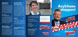Asylchaos stoppen! - Alternative für Deutschland – Landesverband