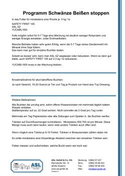 Programm Schwänze Beißen stoppen - ASL