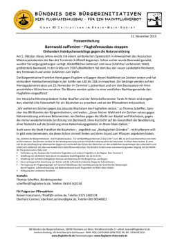Flughafenausbau stoppen - Bündnis der Bürgerinitiativen