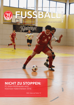 NICHT ZU STOPPEN: - Thüringer Fußball