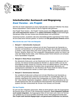 Interkultureller Austausch und Begegnung Zwei Vereine