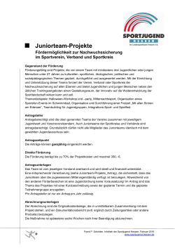 Juniorteam-Projekte - Sportjugend Hessen