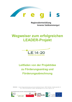 Wegweiser zum erfolgreichen LEADER-Projekt