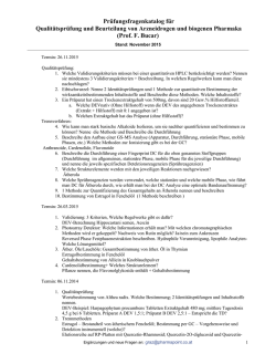 Qualitätsprüfung und Beurteilung von Arzneidrogen und biogenen