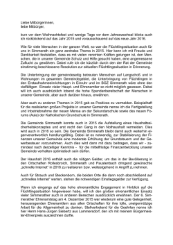 Gru&szlig;wort des B&uuml;rgermeisters