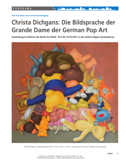 Christa Dichgans - Galerie Villa Köppe