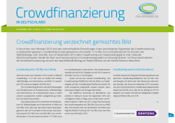 Crowdfinanzierung in Deutschland - Für