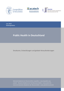 Stellungnahme „Public Health in Deutschland“