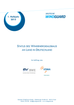 Status des Windenergieausbaus in Deutschland