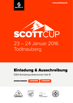 Ausschreibung SCOTT CUP 2016