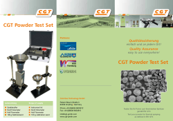 CGT Powder Test Set CGT Powder Test Set
