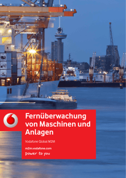 Fern&uuml;berwachung von Maschinen und Anlagen