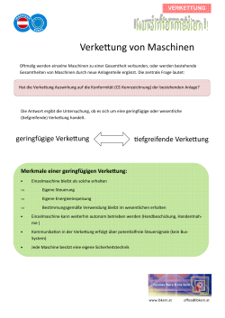 Verkettung von Maschinen