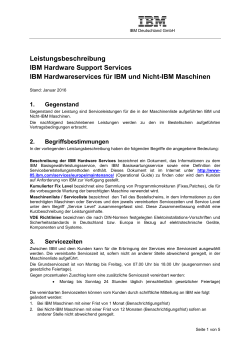 LB Hardwareservices für IBM und Nicht IBM Maschinen
