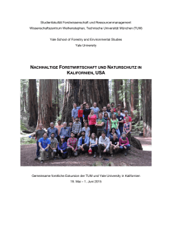 Kalifornien, USA - Lehrstuhl für Wald- und Umweltpolitik