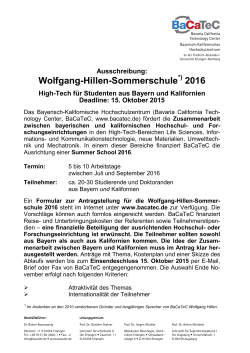 Wolfgang-Hillen-Sommerschule 2016