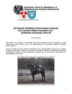 „Bei Abwehr feindlicher Panzerwagen zeichnete sich Leutnant