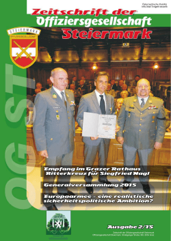 Ausgabe 2/15 Empfang im Grazer Rathaus Ritterkreuz fur