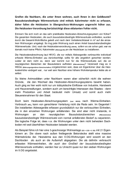 Greifen die Nachbarn, die unter Ihnen wohnen, auch Ihnen in den