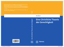 Eine Christliche Theorie der Gerechtigkeit