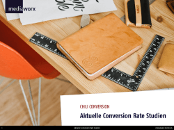 Aktuelle Conversion Rate Studien