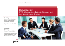 Latente Steuern und Tax Rate Reconciliation
