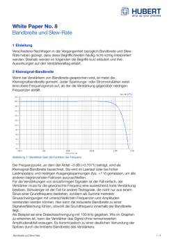 White Paper No. 8 Bandbreite und Slew-Rate