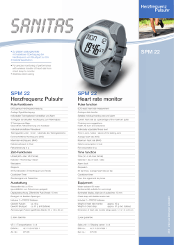 SPM 22 SPM 22 Herzfrequenz Pulsuhr SPM 22 Heart rate monitor