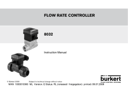 Flow rate CoNtroller 8032