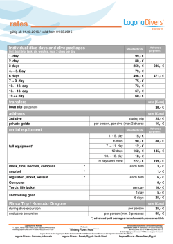 Rates Lagona Divers