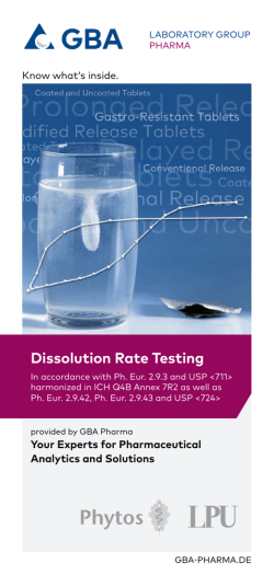 Dissolution Rate Testing