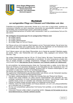 Merkblatt Friteusen und Frittierfette - Kreis Siegen