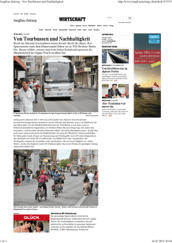 20150702-Jungfrau Zeitung - Von Tourbussen und Nachhaltigkeit