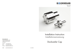 Installation Instruction Dockweiler Cap