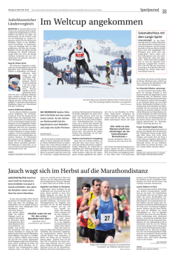 Im Weltcup angekommen