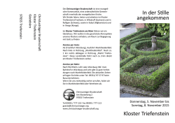 In der Stille angekommen / Kloster Triefenstein