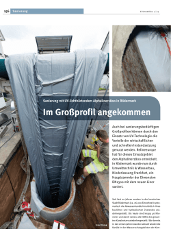 Im Großprofil angekommen - Umwelttechnik & Wasserbau GmbH