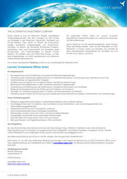 PDF Stellenanzeige Junior Compliance Officer