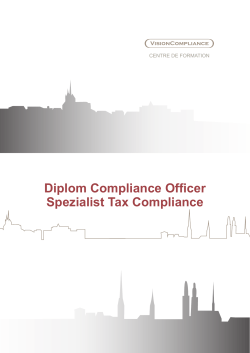 Diplom Compliance Officer Spezialist Tax Compliance
