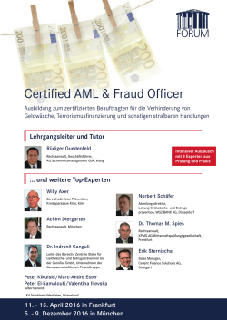 Certified AML & Fraud Officer