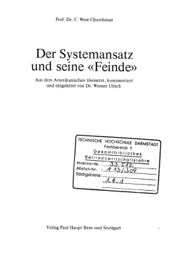 Der Systemansatz und seine «Feinde»