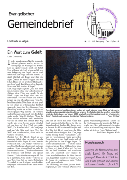 Gemeindebrief - Evangelische Kirchengemeinde Leutkirch