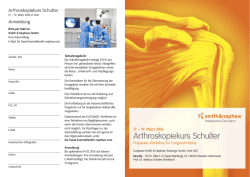 Programm Arthroskopiekurs Schulter für