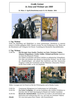 Gro&szlig;e Geister in Jena und Weimar
