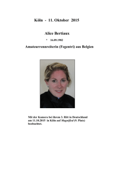Alice Bertiaux - Jockeys in Deutschland