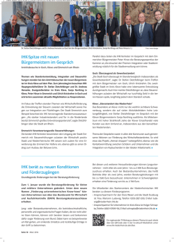IHK-Spitze mit neuen B&uuml;rgermeistern im Gespr&auml;ch IHK ber&auml;t zu