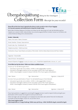 Collection Form (Receipt for your records)