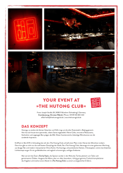 Your Event - THE HUTONG CLUB