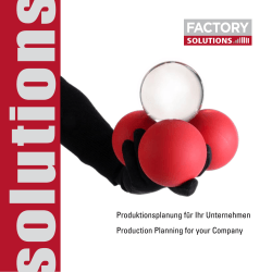 Firmenbroschüre - Factory Solutions